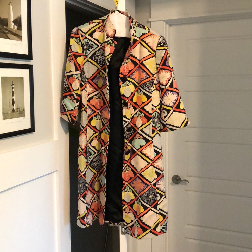 Trina Turk linen and silk coat